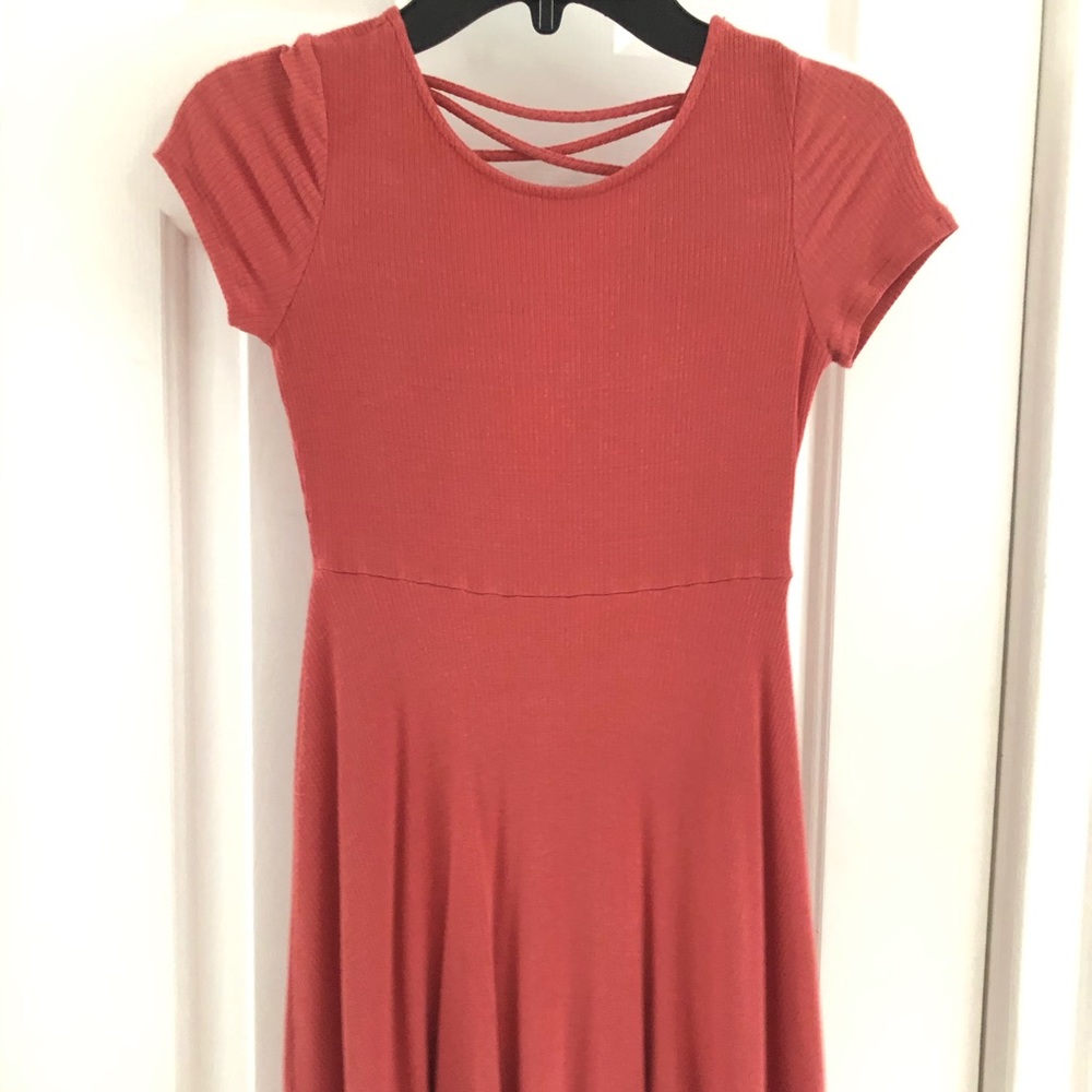 Girls “Agua” by Bloomingdales Coral Dress